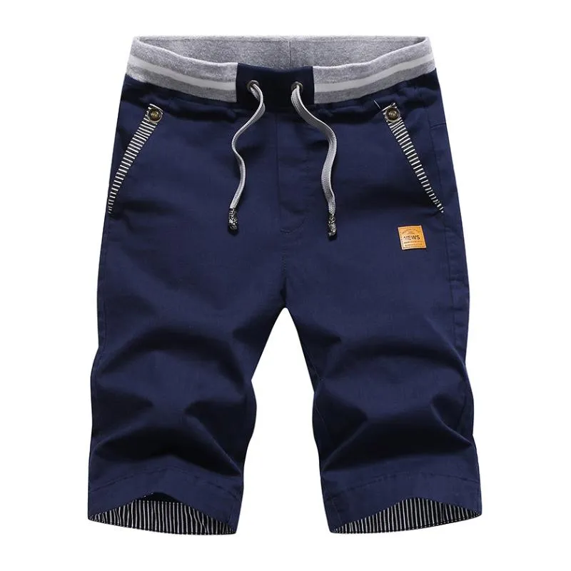 Men's Casual Cotton Linen Straight Slim Elastic Waist Shorts 39500946M sold by Manly product image thumbnail 3