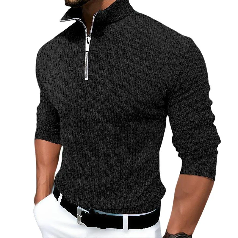 Men's Solid Color Stand Collar Half Zip Pullover Sweatshirt 95479579X sold by Manly product image thumbnail 4