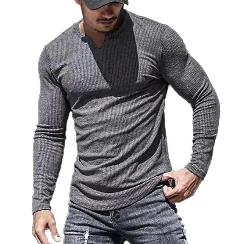 Men's Solid Color Casual Bottoming T-shirt 49672976X sold by Manly