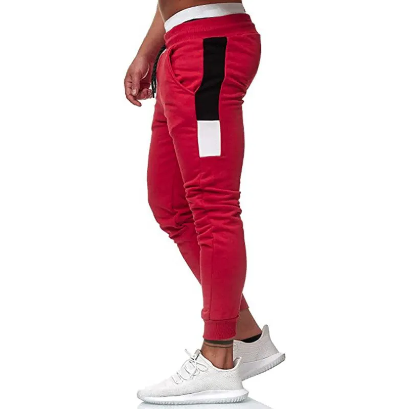 Men's Color Block Elastic Waist Casual Sports Pants 69745551Z sold by Manly