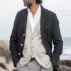 Men's Vintage Solid Color Notch Lapel Single Breasted Casual Blazer 53047330Z sold by Manly