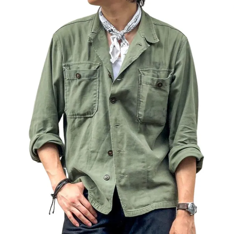 Men's Vintage Casual Pocket Lapel Workwear Jacket 12733979TO sold by Manly