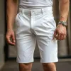Men's Casual Cotton Breathable Thin Slim Suit Shorts 25039128M sold by Manly