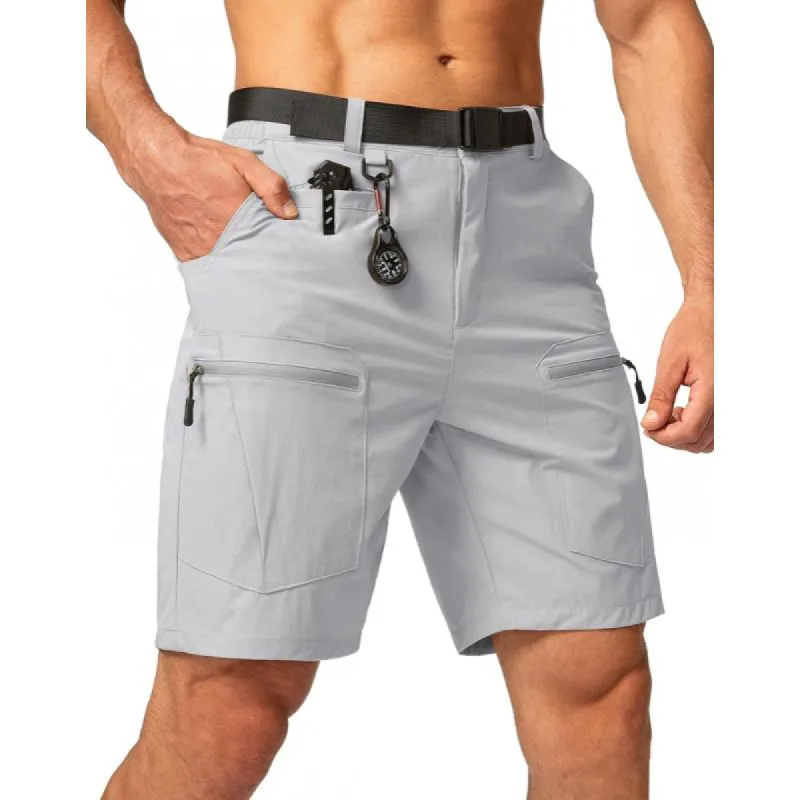 Men's Casual Zippered Multi-Pocket Cargo Shorts 96736212Y sold by Manly