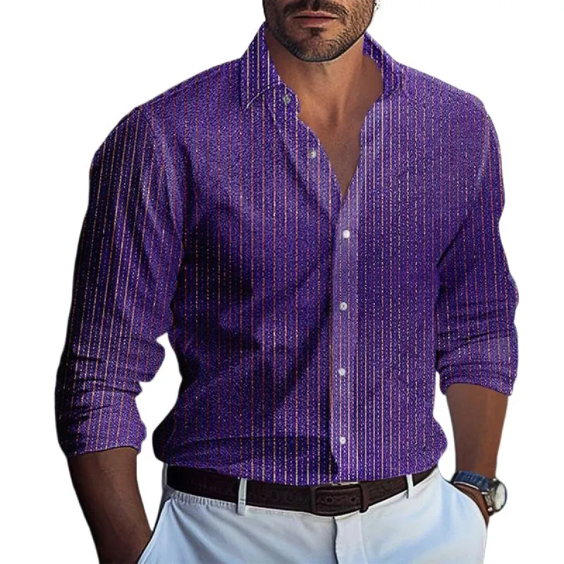 Men's Gradient Lapel Long Sleeve Shirt 63820524X sold by Manly