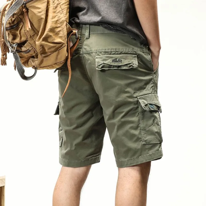 Men's Vintage Solid Multi-Pocket Cargo Shorts 64748618Y sold by Manly product image thumbnail 5