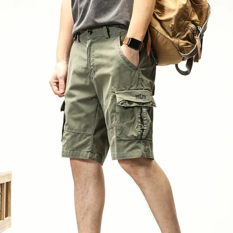 Men's Vintage Solid Multi-Pocket Cargo Shorts 64748618Y sold by Manly product image thumbnail 4