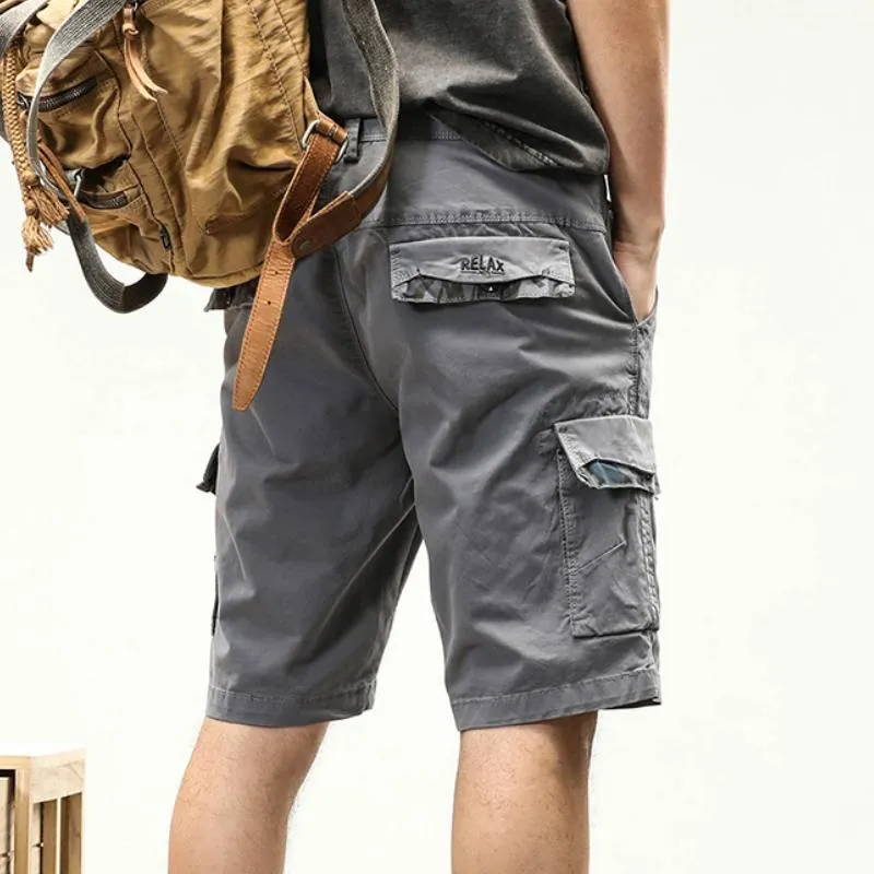 Men's Vintage Solid Multi-Pocket Cargo Shorts 64748618Y sold by Manly product image thumbnail 3
