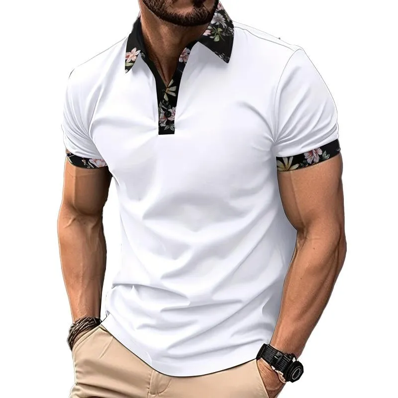 MEN'S PRINTED LAPEL BUTTONED POLO SHIRT 80565577X sold by Manly product image thumbnail 5