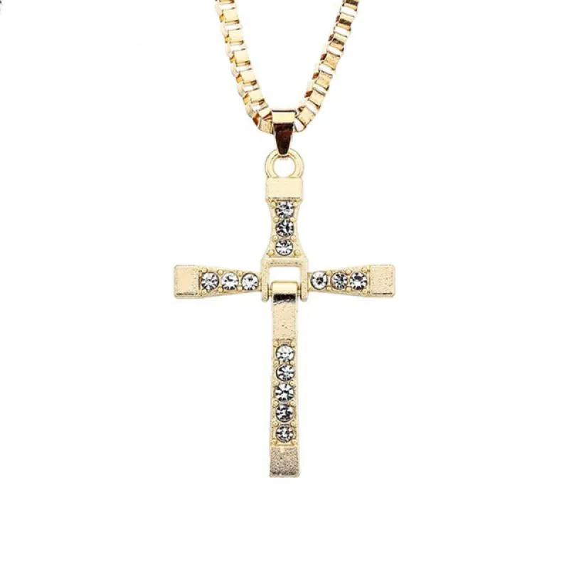 Casual Fashion Shiny Cross Necklace 59489667TO sold by Manly