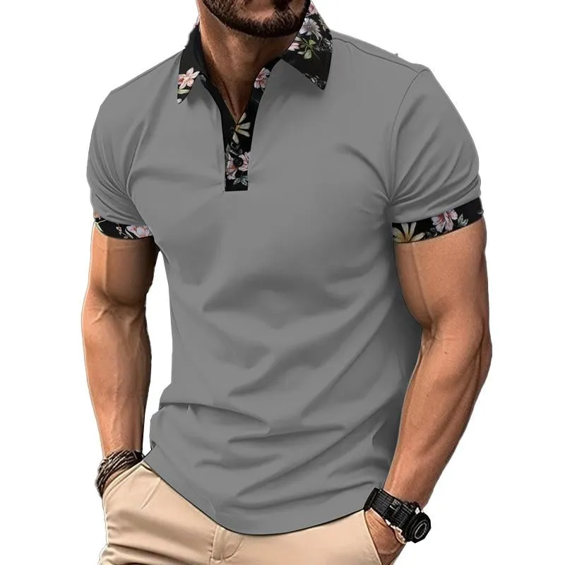 MEN'S PRINTED LAPEL BUTTONED POLO SHIRT 80565577X sold by Manly product image thumbnail 3