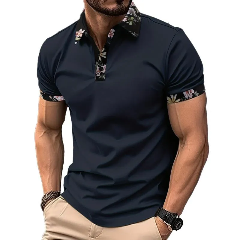 MEN'S PRINTED LAPEL BUTTONED POLO SHIRT 80565577X sold by Manly product image thumbnail 4