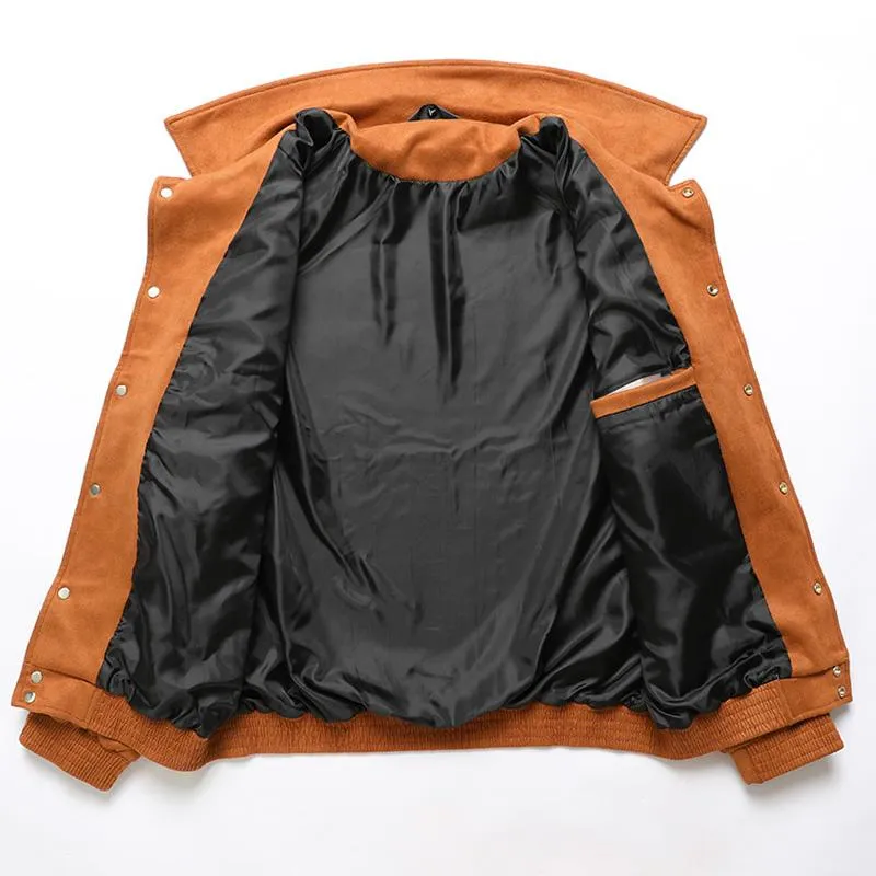 Men's Vintage Suede Lapel Single Breasted Long Sleeve Jacket 45748915M sold by Manly product image thumbnail 5