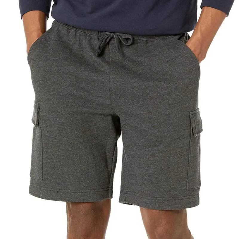 Men's Solid Color Multi-pocket Straight Cargo Shorts 73476077Z sold by Manly product image thumbnail 3