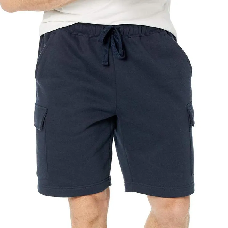 Men's Solid Color Multi-pocket Straight Cargo Shorts 73476077Z sold by Manly product image thumbnail 2