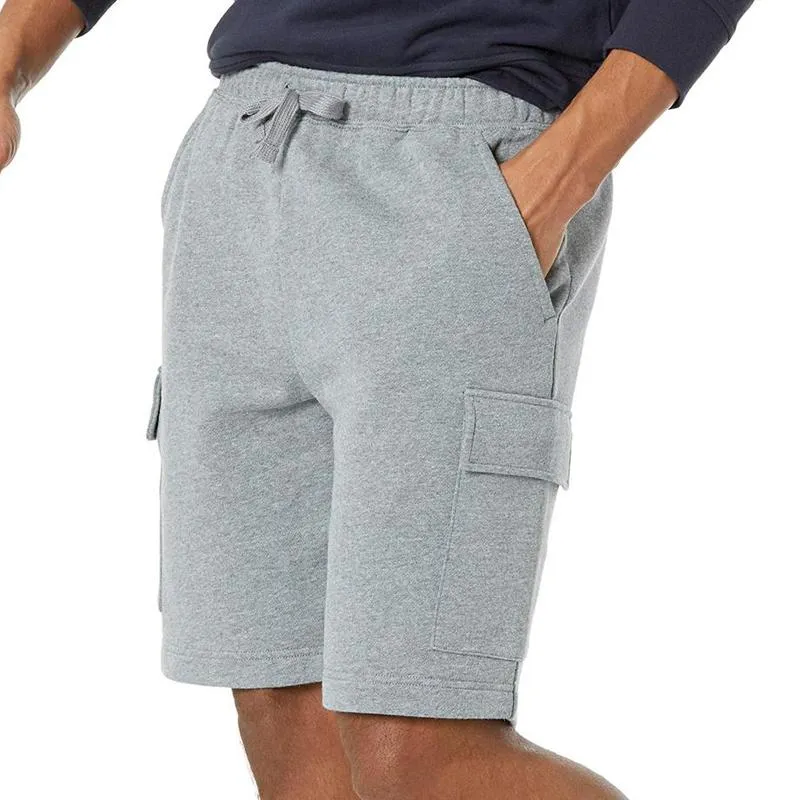 Men's Solid Color Multi-pocket Straight Cargo Shorts 73476077Z sold by Manly