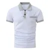 Men's Color Block Short Sleeve Casual Polo Shirt 75540527Z sold by Manly