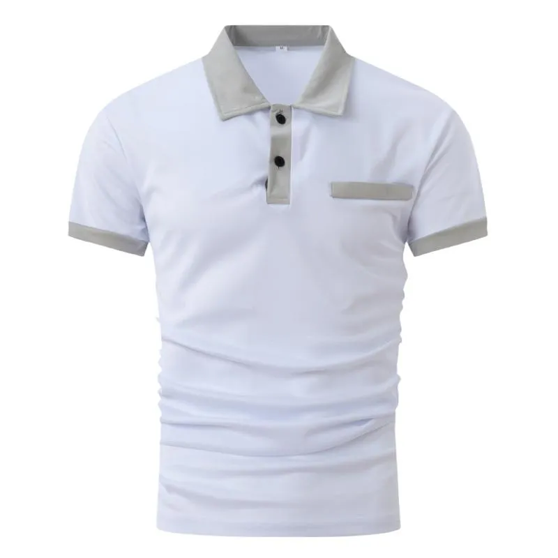 Men's Color Block Short Sleeve Casual Polo Shirt 75540527Z sold by Manly product image thumbnail 3
