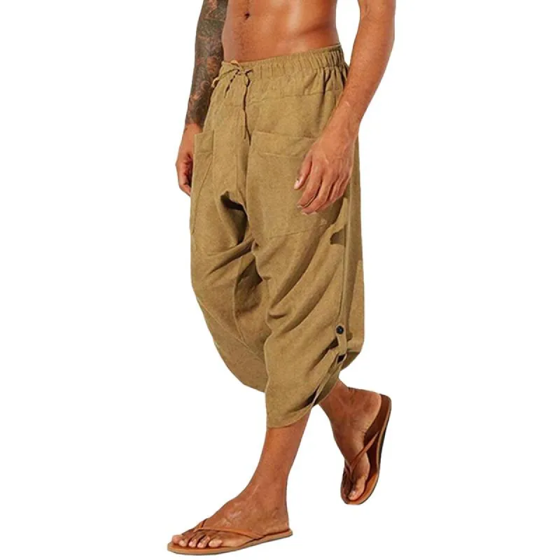 Men's Solid Color Loose Pants 14078098X sold by Manly