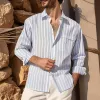 Men's Casual Cotton Blend Lapel Flap Pocket Slim Fit Long Sleeve Shirt 54192923M sold by Manly