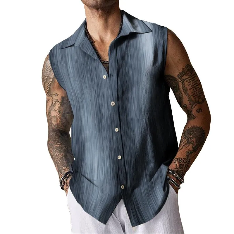 Men's Gradient Ray Sleeveless Shirt Tank Top 30307065TO sold by Manly