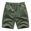 Men's Casual Solid Color Elastic Waist Straight Shorts 11587646Y sold by Manly