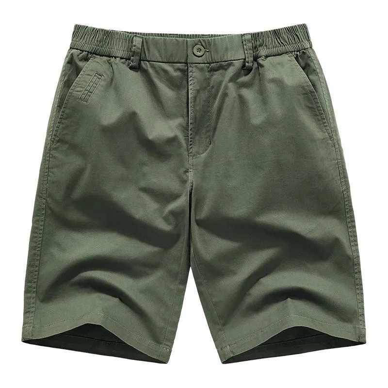 Men's Casual Solid Color Elastic Waist Straight Shorts 11587646Y sold by Manly product image thumbnail 5