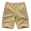 Men's Casual Solid Color Elastic Waist Straight Shorts 11587646Y sold by Manly