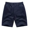 Men's Casual Solid Color Elastic Waist Straight Shorts 11587646Y sold by Manly