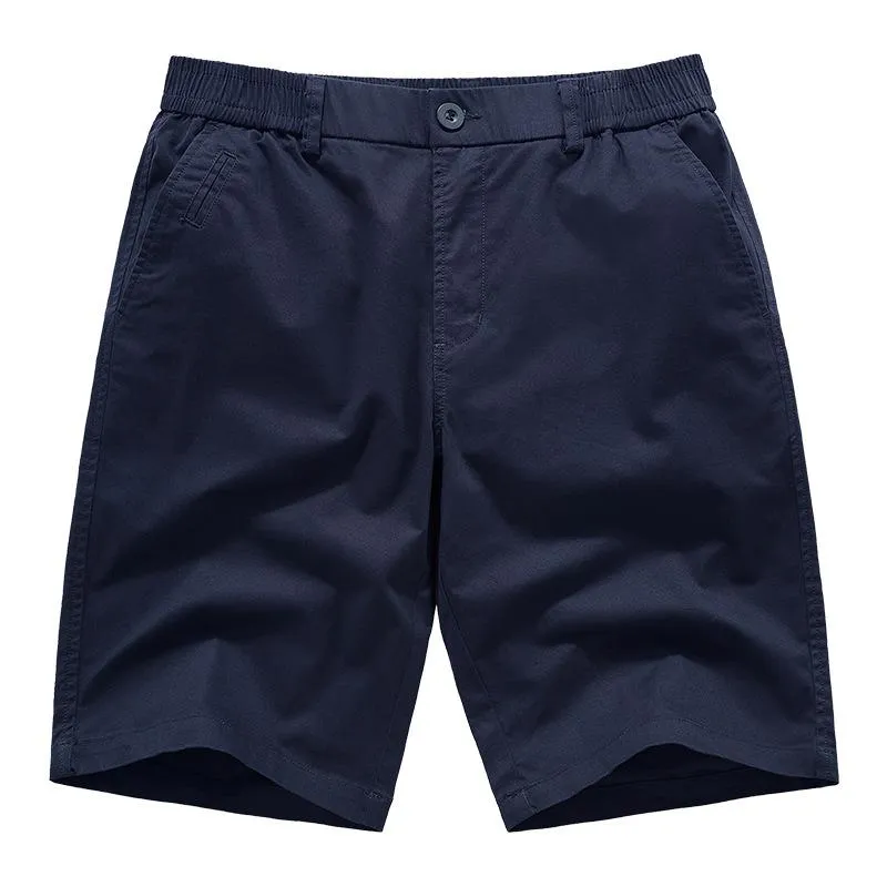 Men's Casual Solid Color Elastic Waist Straight Shorts 11587646Y sold by Manly product image thumbnail 3