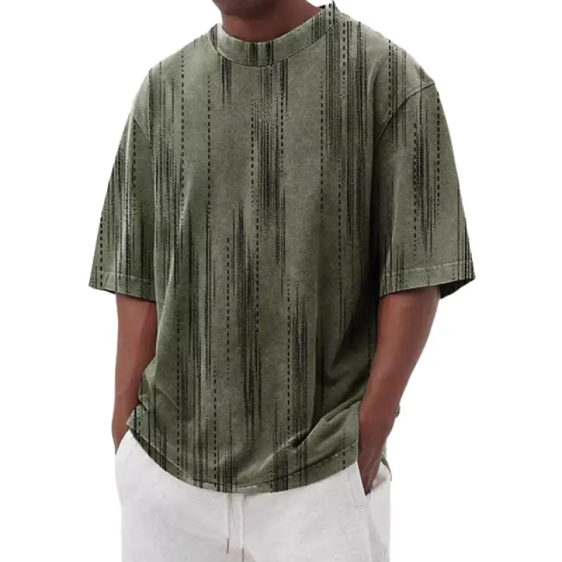 Men's Printed Casual All-match Round Neck T-shirt 91759663X sold by Manly