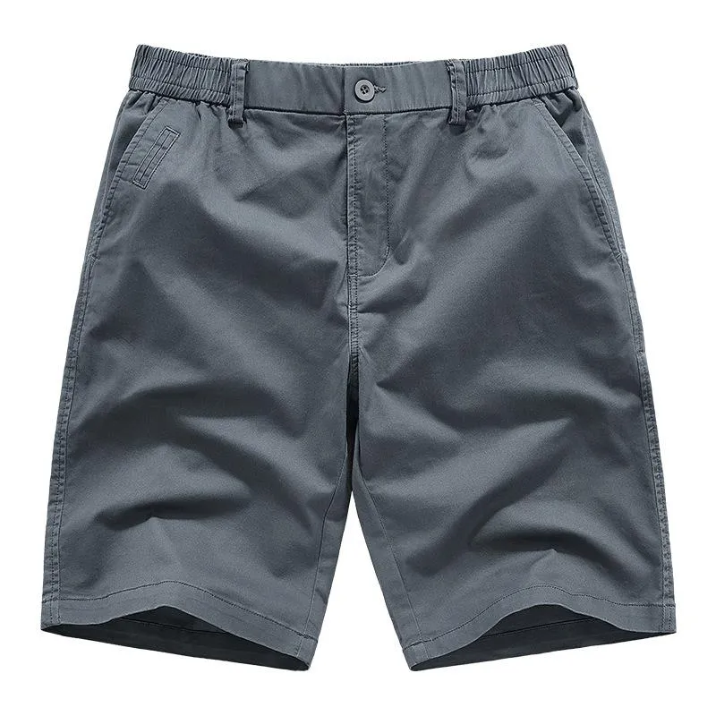 Men's Casual Solid Color Elastic Waist Straight Shorts 11587646Y sold by Manly