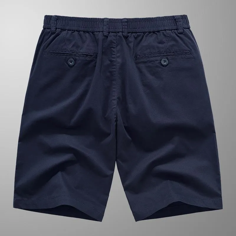 Men's Casual Solid Color Elastic Waist Straight Shorts 11587646Y sold by Manly product image thumbnail 4