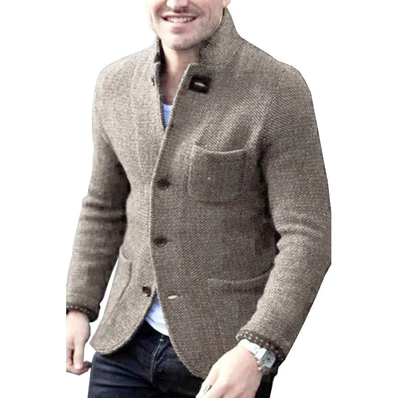 Men's Casual Stand Collar Single Breasted Thick Blazer 61728809M sold by Manly product image thumbnail 2