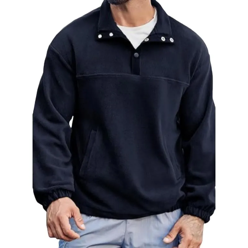 Men's Casual Lapel Stitching Loose Sports Pullover Sweatshirt 52603831M sold by Manly product image thumbnail 4