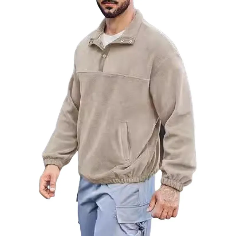 Men's Casual Lapel Stitching Loose Sports Pullover Sweatshirt 52603831M sold by Manly product image thumbnail 3