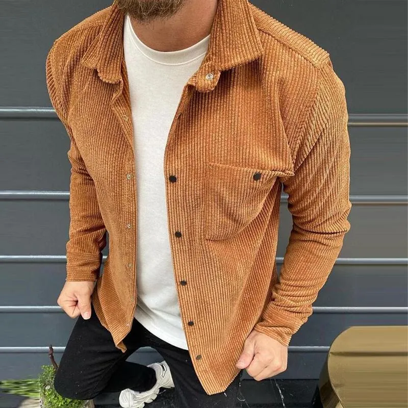 Men's Vintage Casual Corduroy Pocket Shirt Jacket 66478980TO sold by Manly product image thumbnail 2