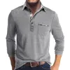 Men's Casual Colorblock Lapel Long-sleeved Slim-fit Polo Shirt 67803203M sold by Manly