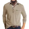 Men's Casual Colorblock Lapel Long-sleeved Slim-fit Polo Shirt 67803203M sold by Manly