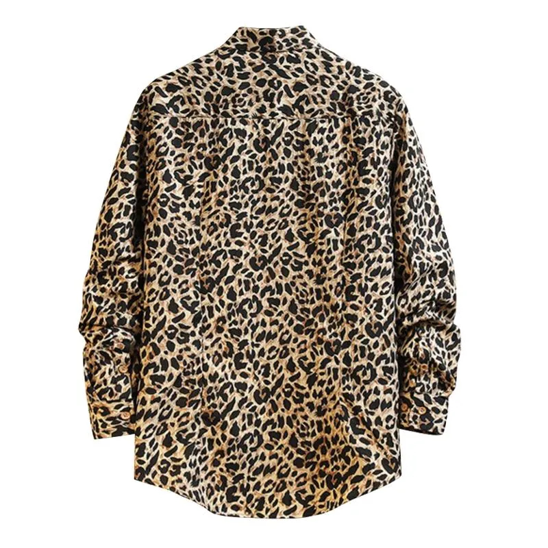 Men's Retro Bottn Blended Print Loose Lapel Long Sleeve Shirt 38607900M sold by Manly product image thumbnail 4