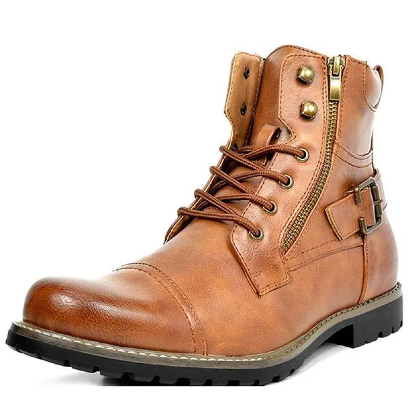 MEN'S METAL DOUBLE ZIP RIDER BOOTS 46764393C sold by Manly