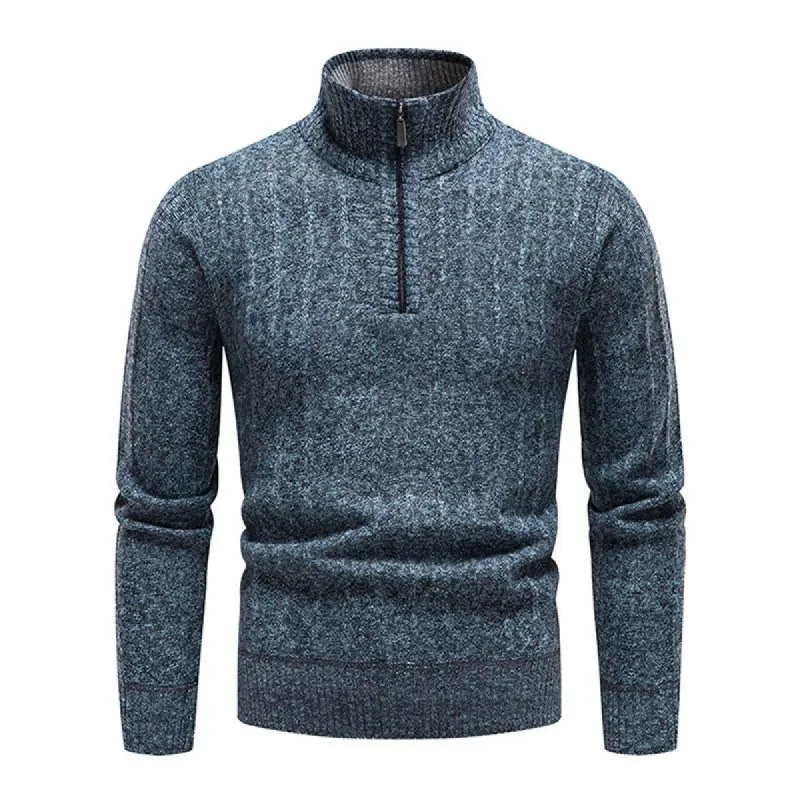 Men's Casual Half Turtleneck Zip Thick Knitwear 27809823M sold by Manly
