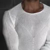 Men's Retro Casual Solid Color Round Neck Hollow Knit Sweater 48243926TO sold by Manly