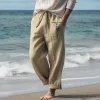 Men's Casual Letter Print Drawstring Straight Trousers 70524199Y sold by Manly