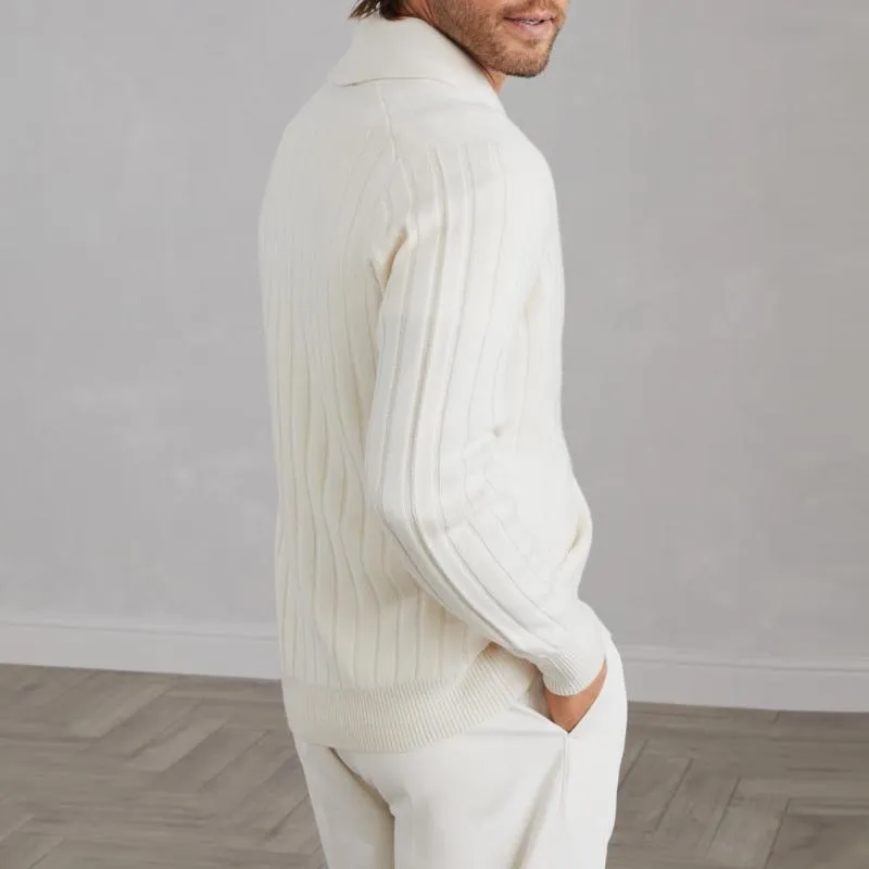 Men's Casual Lapel Single-breasted Slim Fit Knitted Cardigan 61416457M sold by Manly product image thumbnail 4