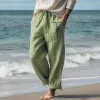 Men's Casual Letter Print Drawstring Straight Trousers 70524199Y sold by Manly