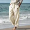 Men's Casual Letter Print Drawstring Straight Trousers 70524199Y sold by Manly