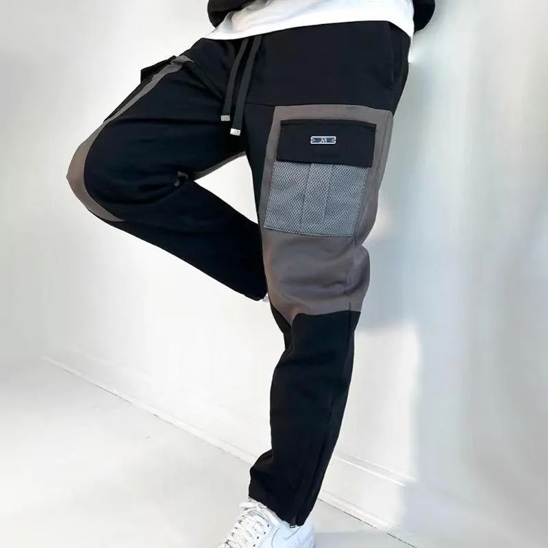 Men's Fashion Colorblock Multi-pocket Elastic Waist Cargo Pants 15484417Z sold by Manly product image thumbnail 3