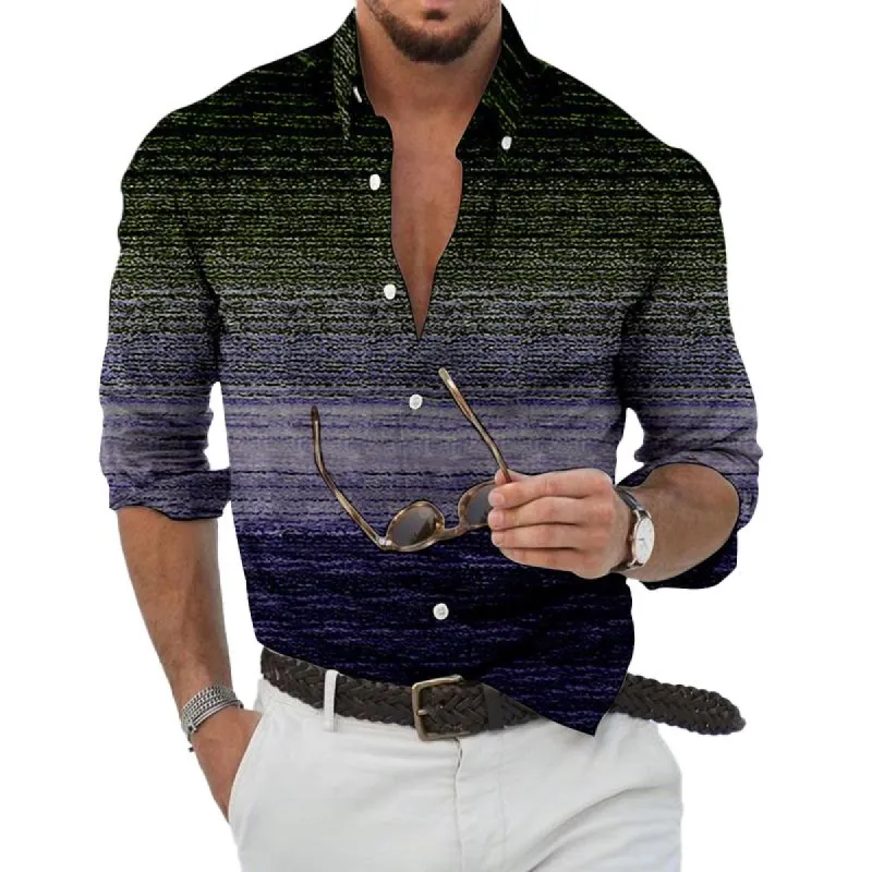 Men's Vintage Print Lapel Shirt 55583537X sold by Manly