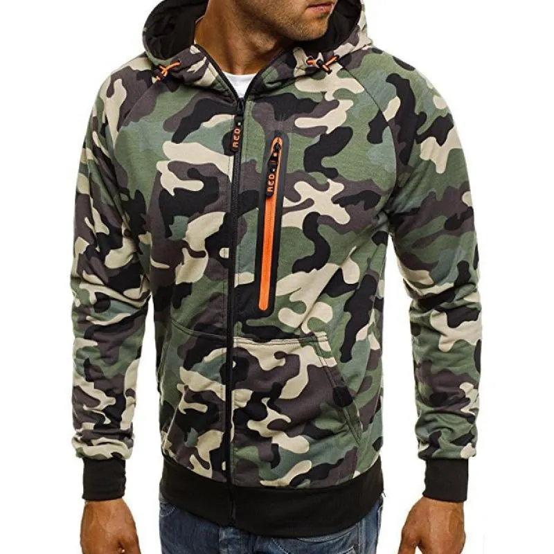 Men's Classic Camouflage Casual Hooded Zipper Sweatshirt Jacket 41274366X sold by Manly